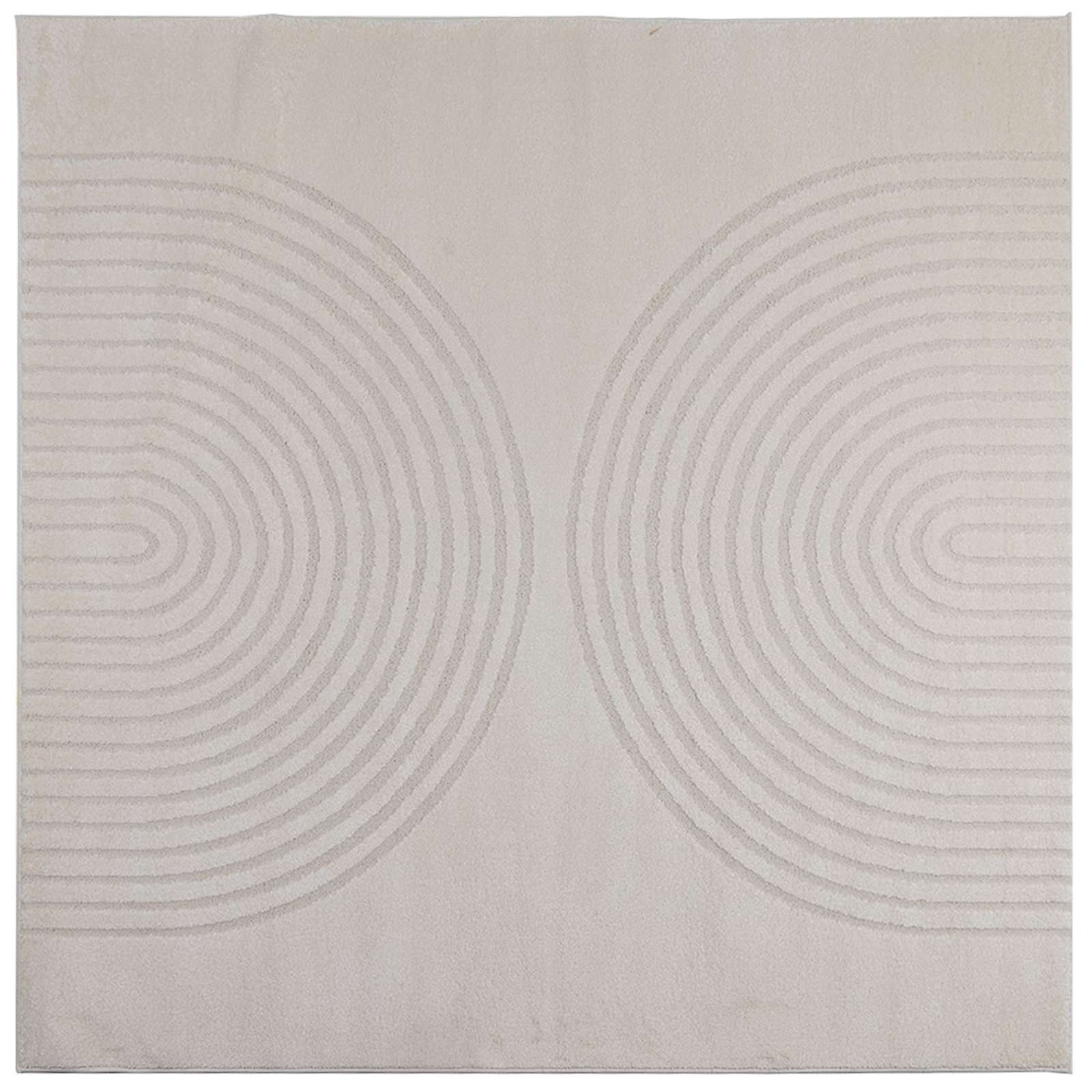 Vidaxl vloerkleden vierkant huarte crème 120 x 120 cm polyester