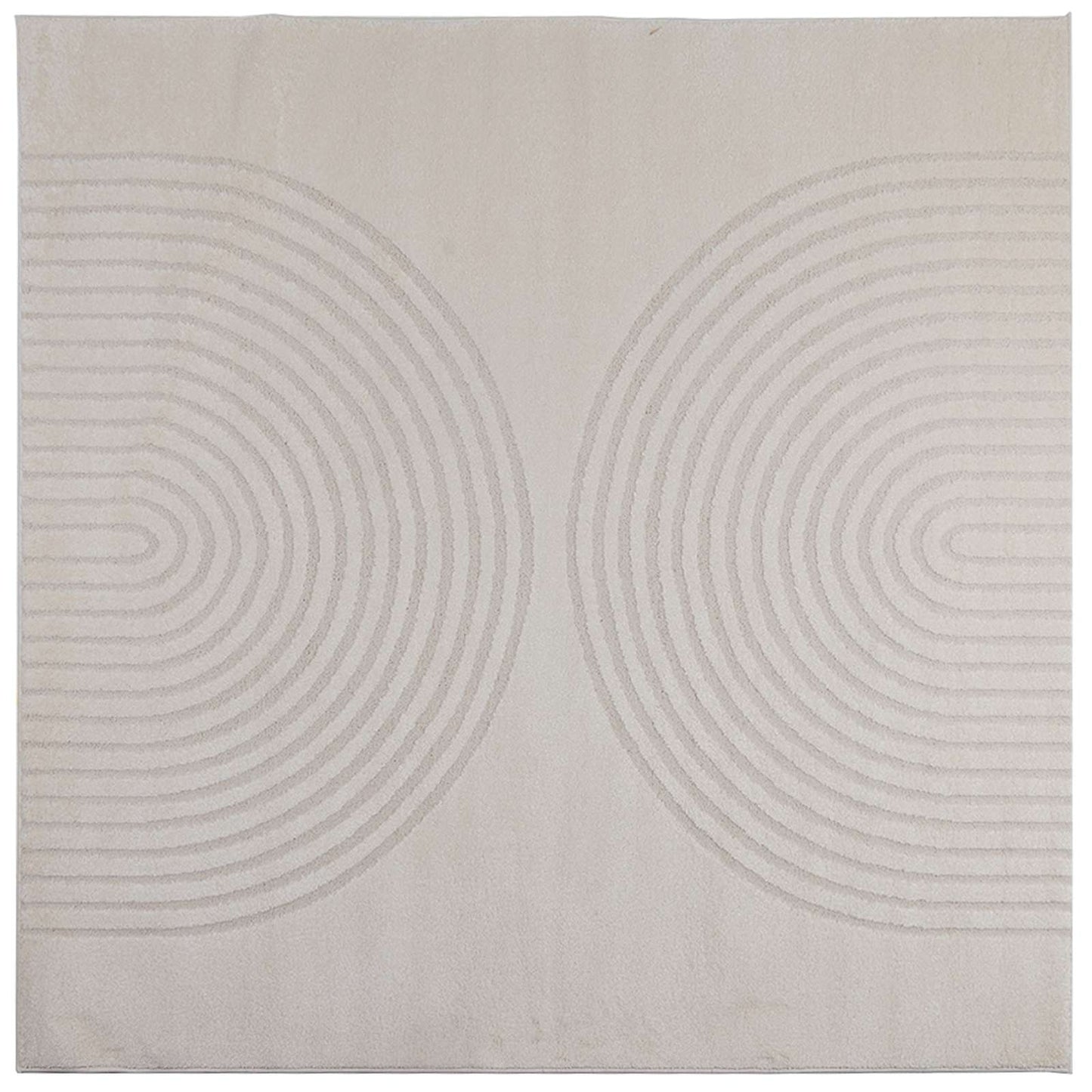 Vidaxl vloerkleden vierkant huarte crème 240 x 240 cm polyester