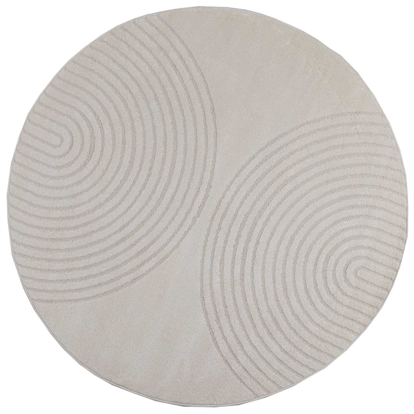 Vidaxl vloerkleden rond huarte crème ø 160 cm polyester