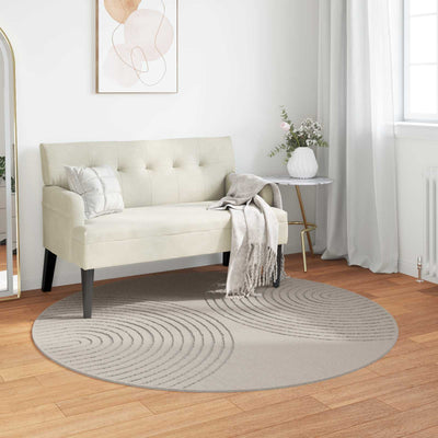 VidaXL tappeti rotondi huarte crema ø 200 cm poliestere
