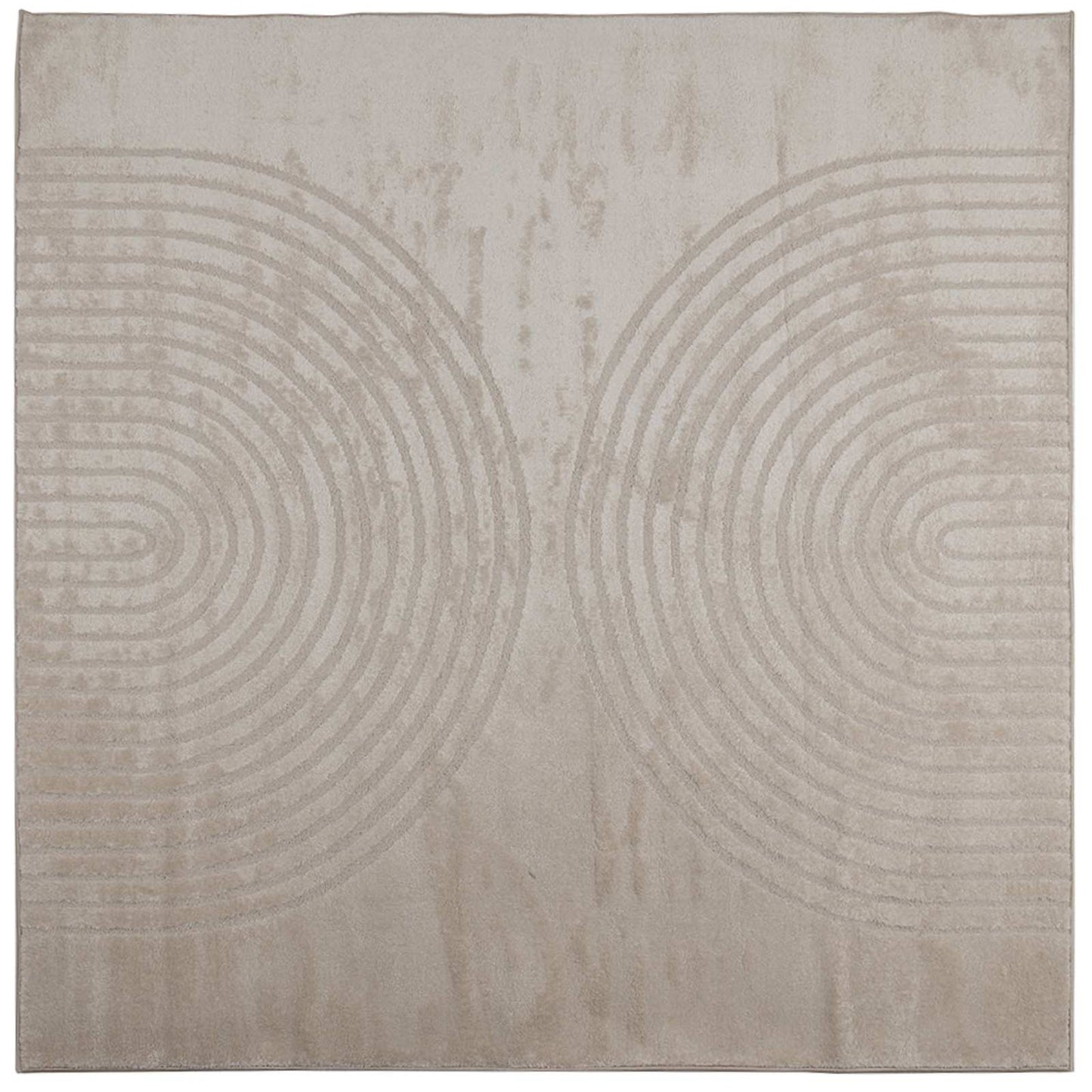 Vidaxl vloerkleden vierkant huarte beige 120 x 120 cm polyester