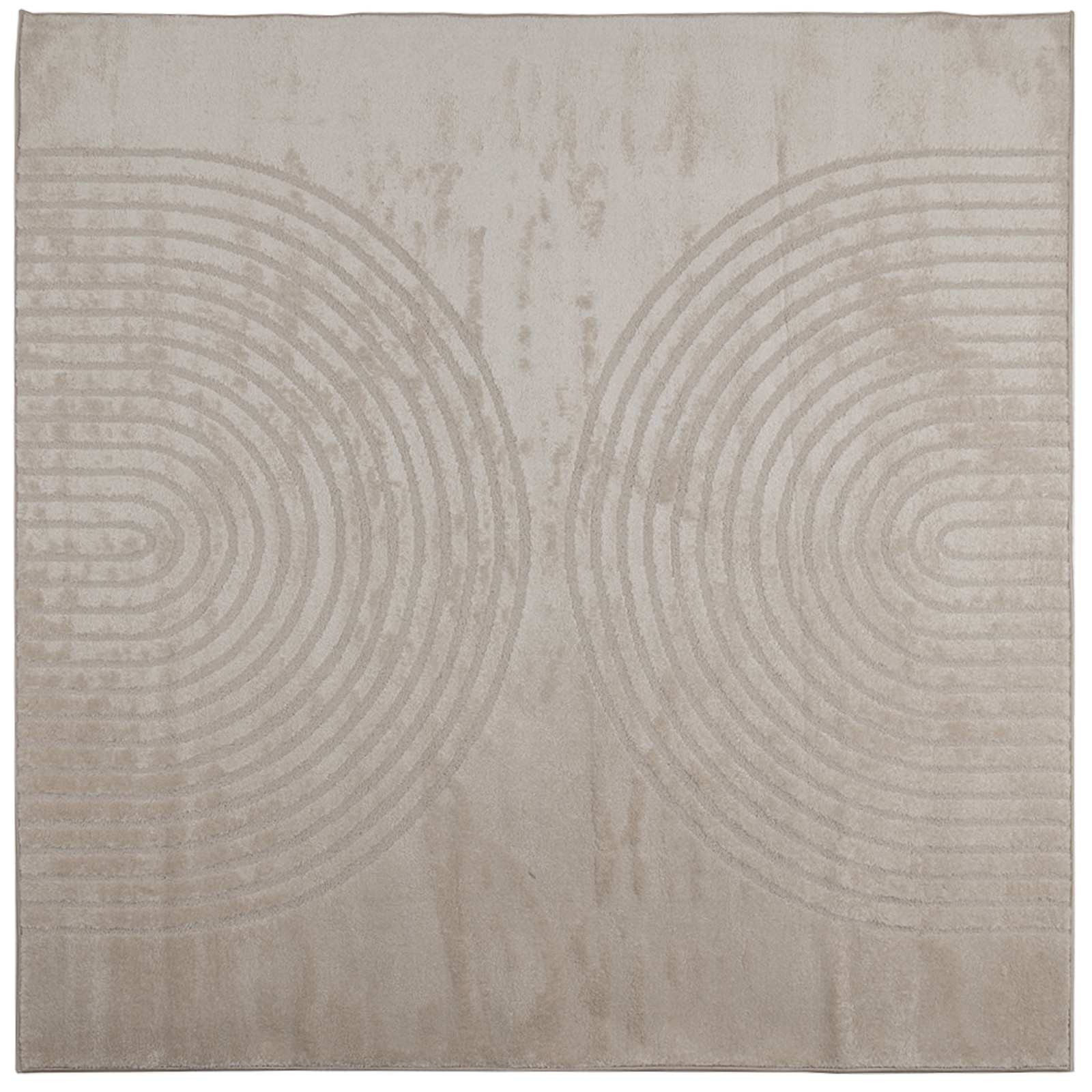 Vidaxl vloerkleden vierkant huarte beige 120 x 120 cm polyester