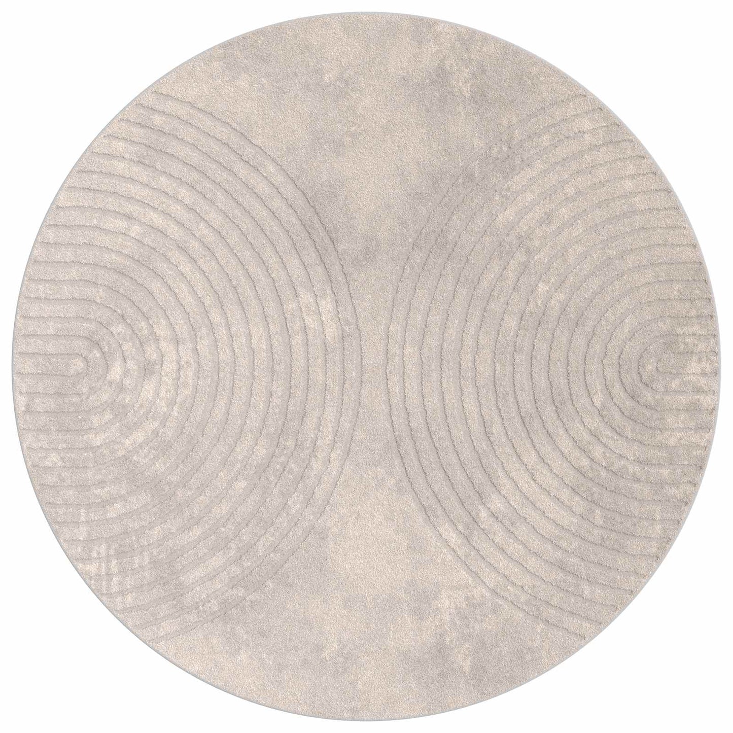 Vidaxl vloerkleden rond huarte beige ø 160 cm polyester