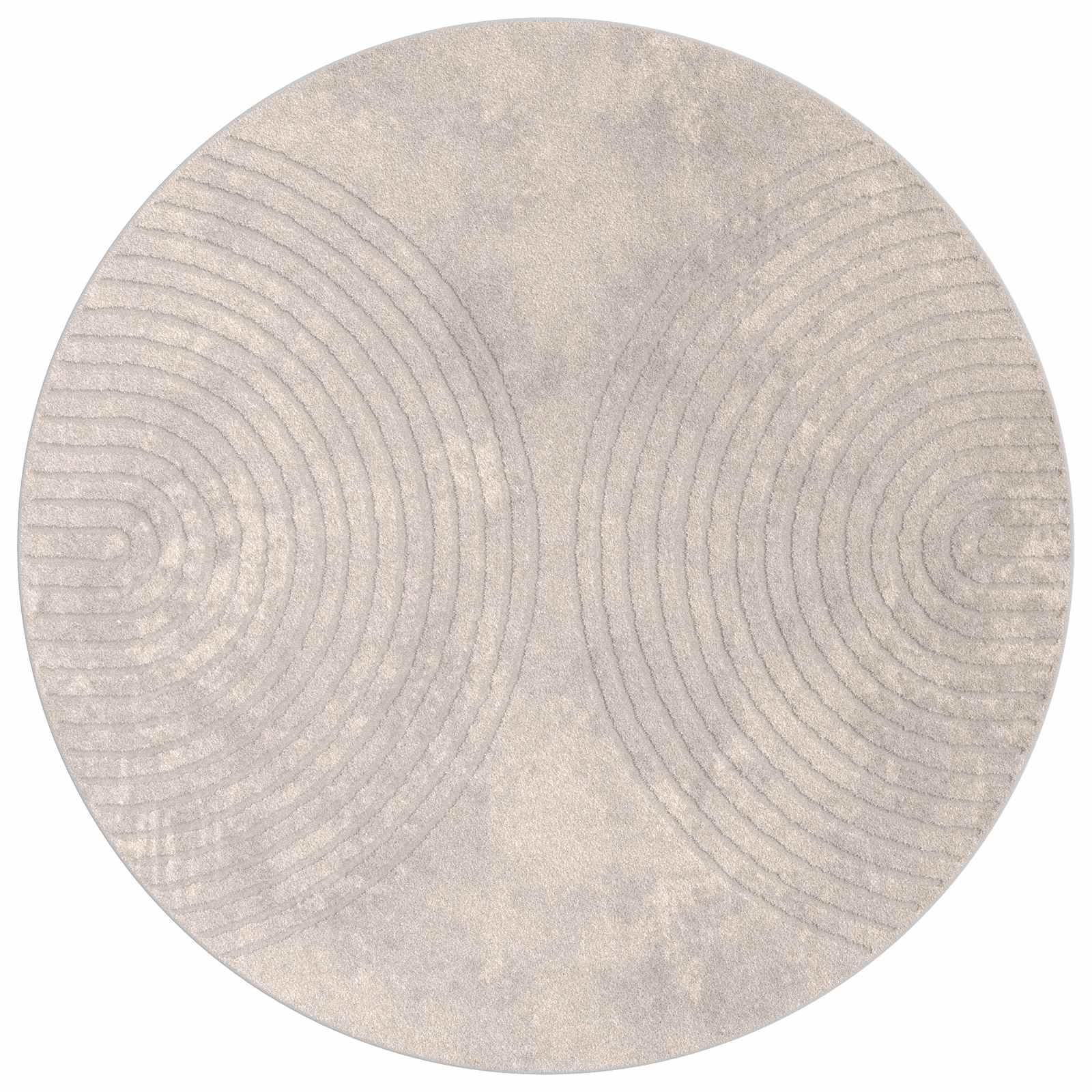 Vidaxl vloerkleden rond huarte beige ø 200 cm polyester