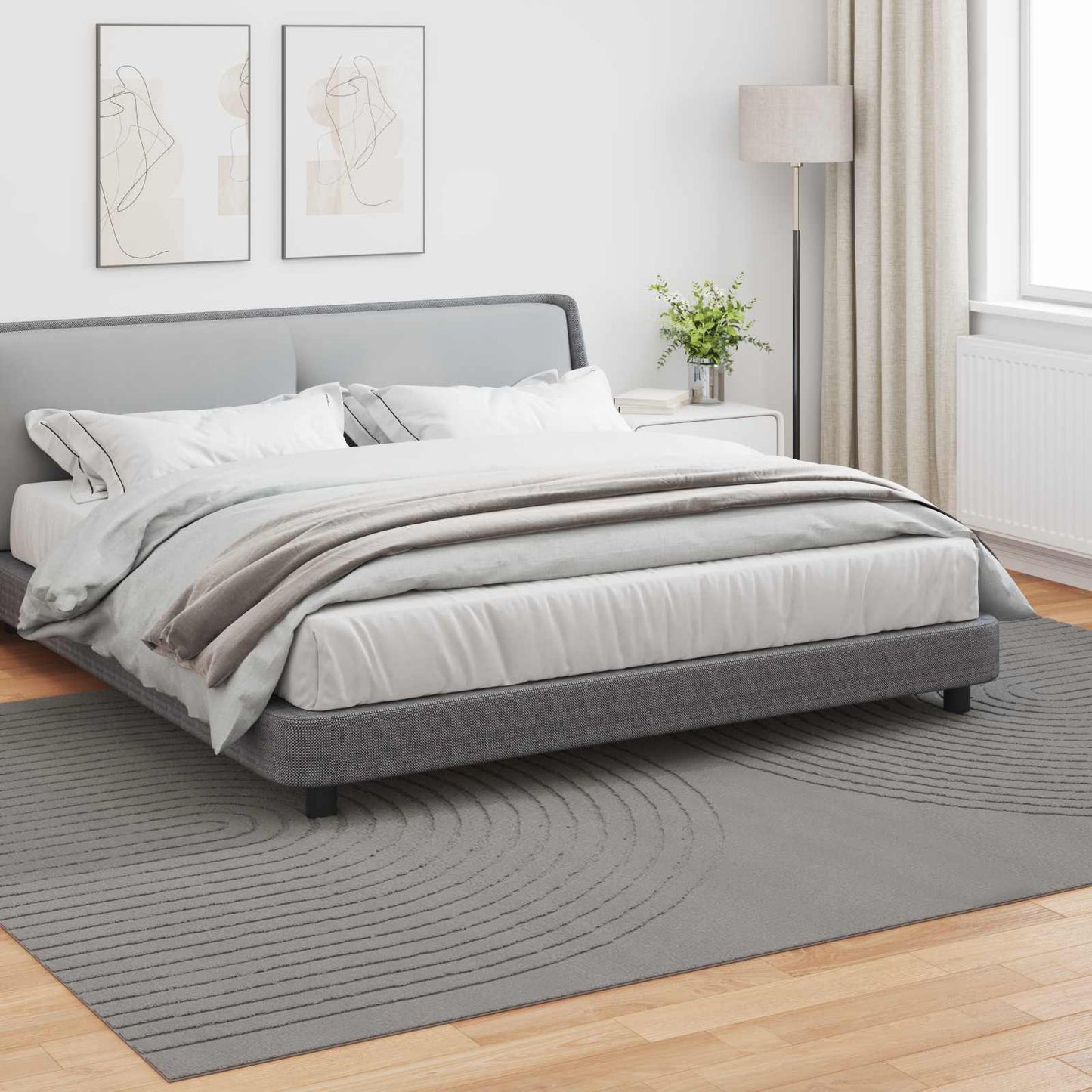 Vidaxx alfombras rectangulares huarte gris 340 x 240 cm poliéster