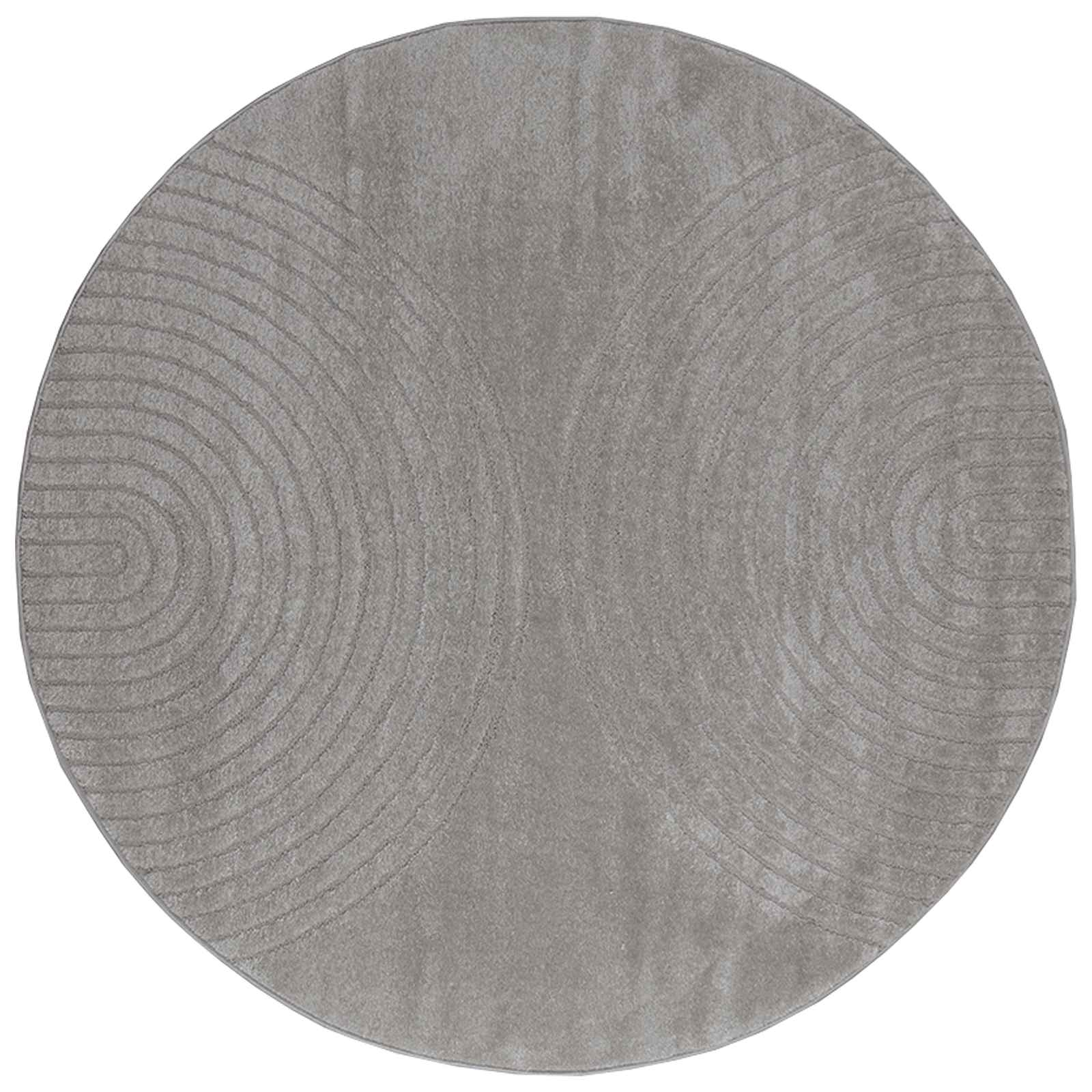 Vidaxl vloerkleden rond huarte grijs ø 200 cm polyester