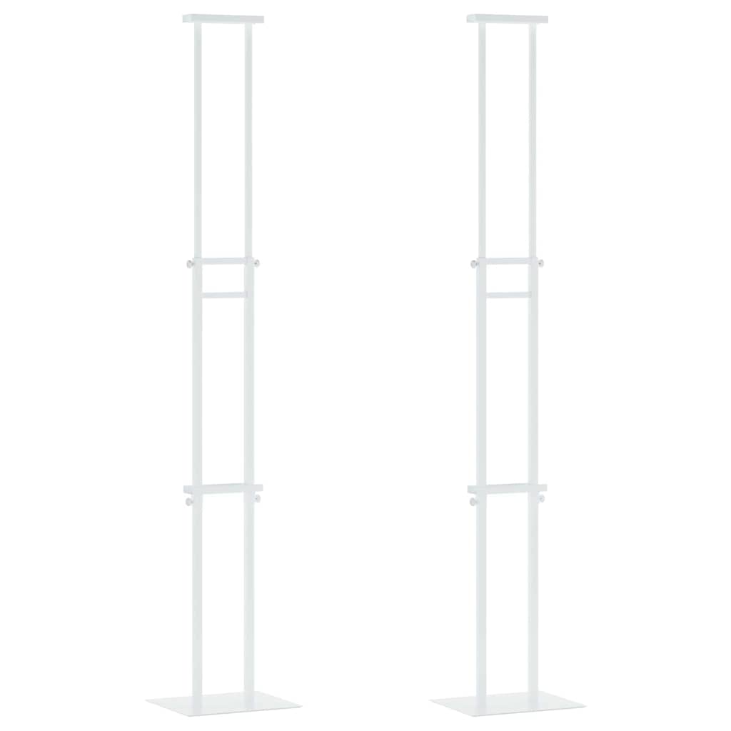 Espositori per fiere VidaXL 2 pezzi bianco 30 x 23,5 x 210 cm in acciaio
