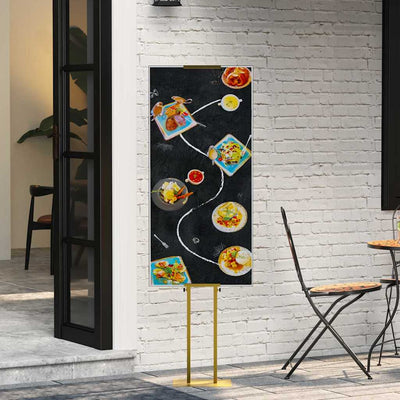 Espositori per fiere VidaXL 2 pezzi oro 30 x 23,5 x 210 cm in acciaio