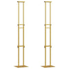 Vidaxl beurs displays 2 pcs goud 30 x 23,5 x 210 cm staal
