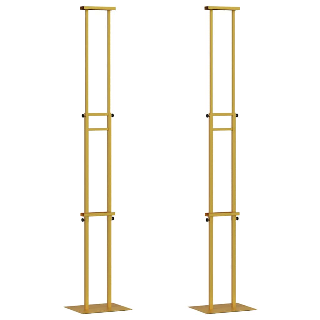 Vidaxl beurs displays 2 pcs goud 30 x 23,5 x 210 cm staal