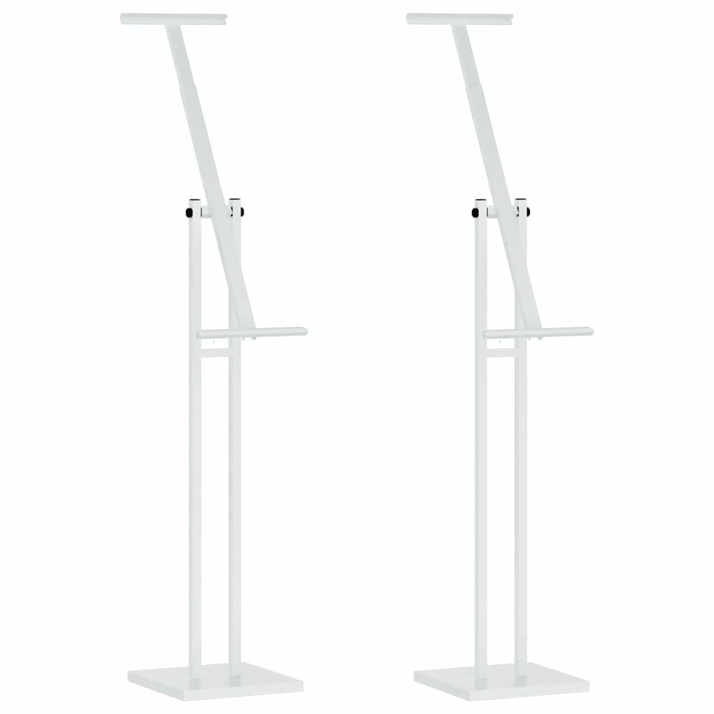 Expositores de feria VidaXL 2 piezas blanco 26,5 x 26,5 x 150 cm acero