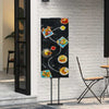Vidaxl beurs displays zwart 30 x 23,5 x 210 cm staal