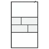 Vidaxl inloop douche wand zwart 80 x 195 x 0.5 cm glas en aluminium