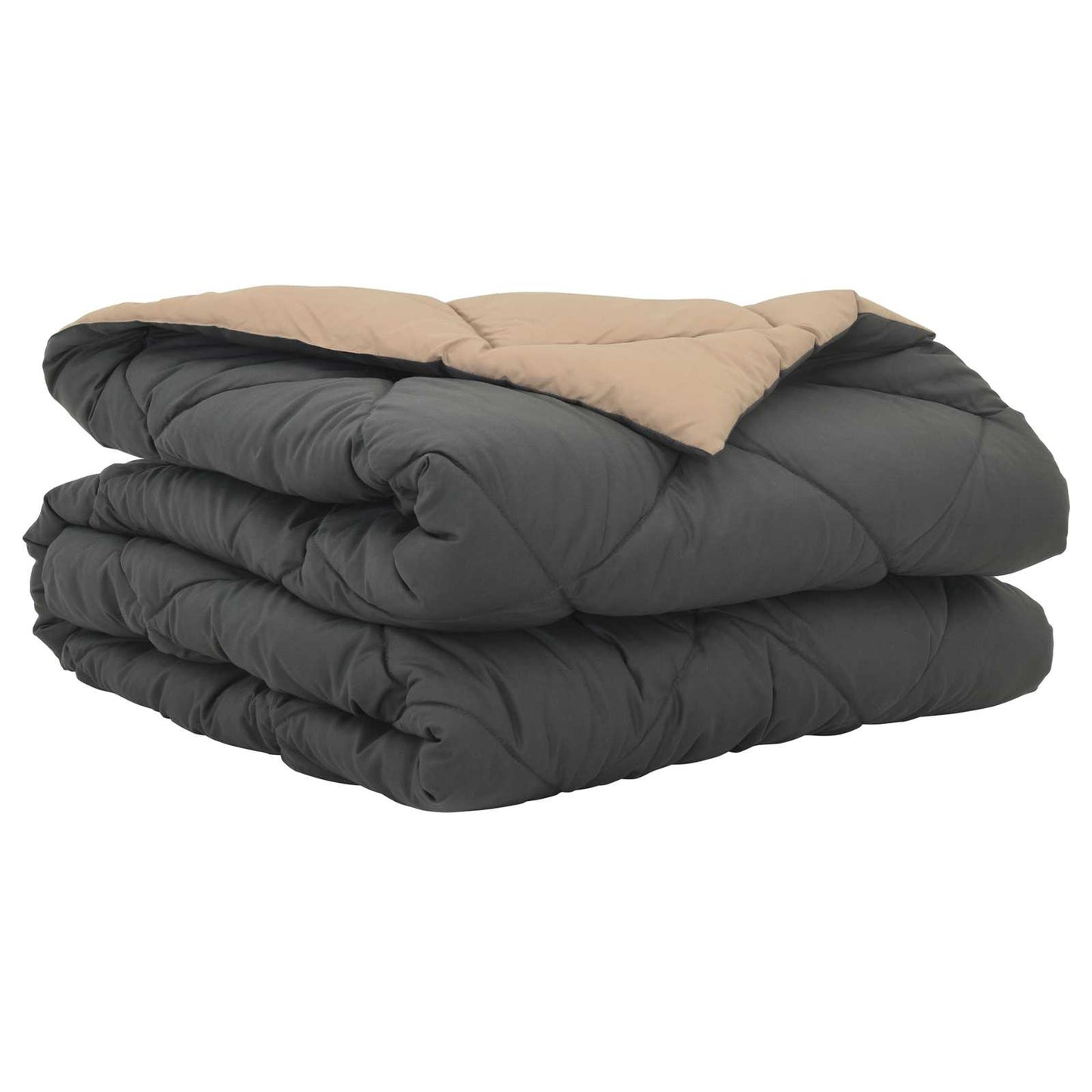 Vidaxl zomer dekbed antraciet en taupe 200 x 135 cm microfiber