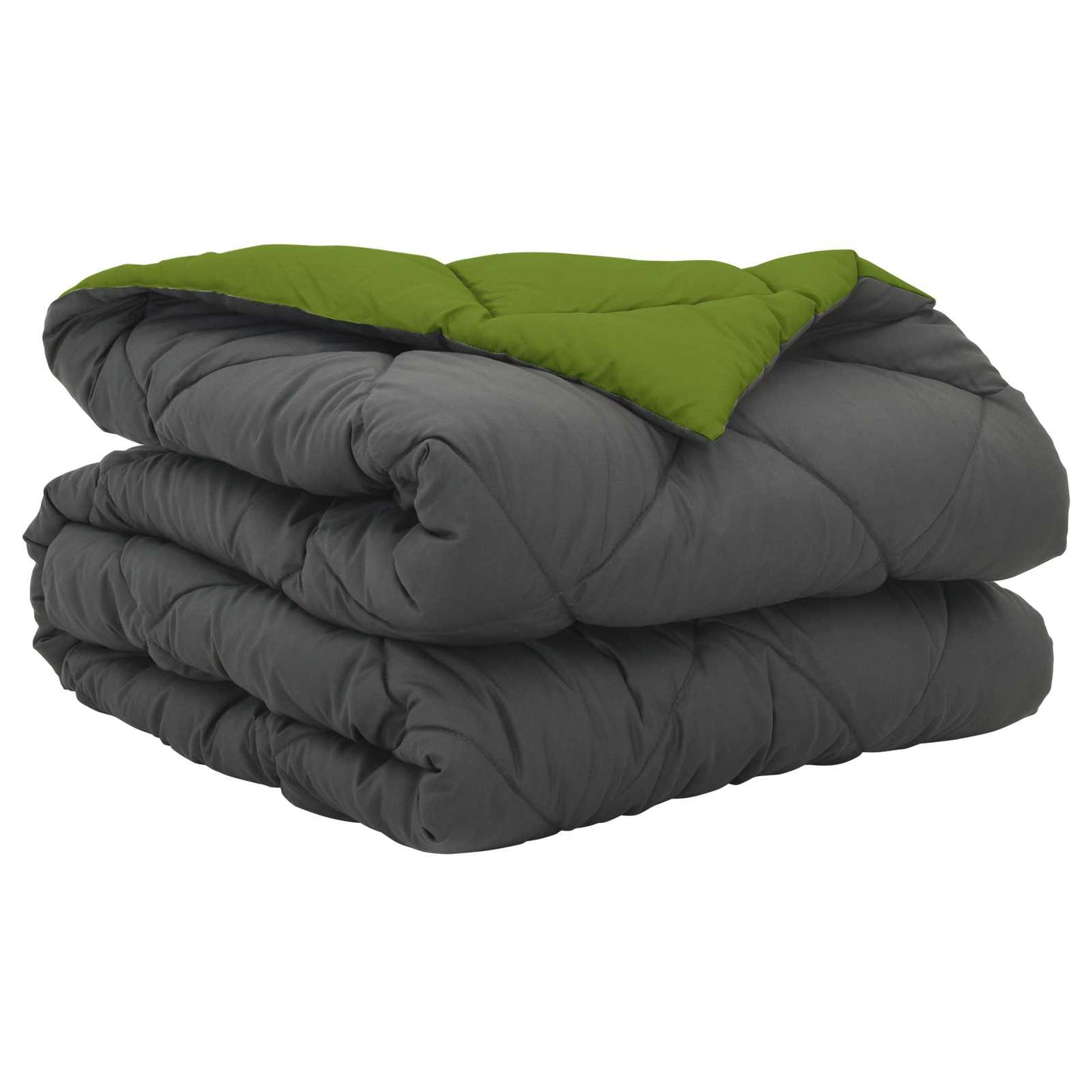 Vidaxl zomer dekbed groen en antraciet 200 x 155 cm microfiber