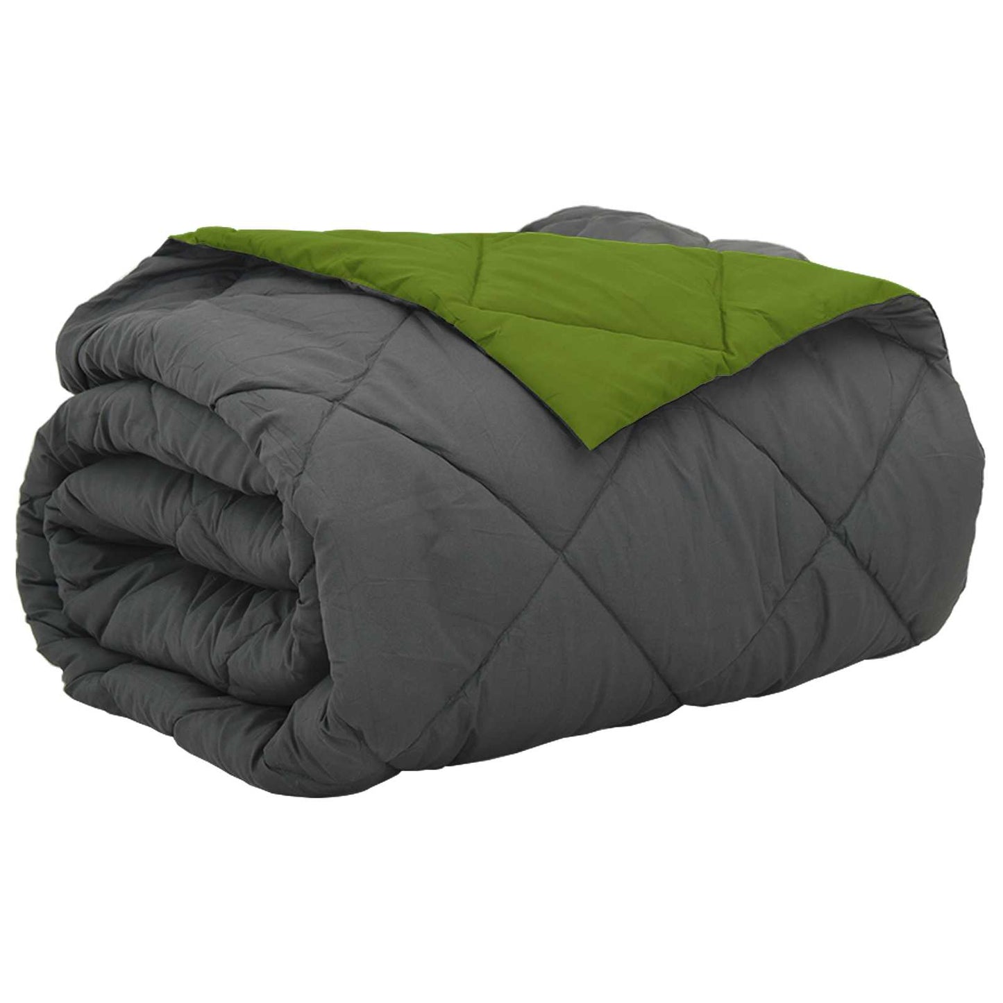 Piumino estivo Vidaxl verde e antracite 220 x 260 cm in microfibra