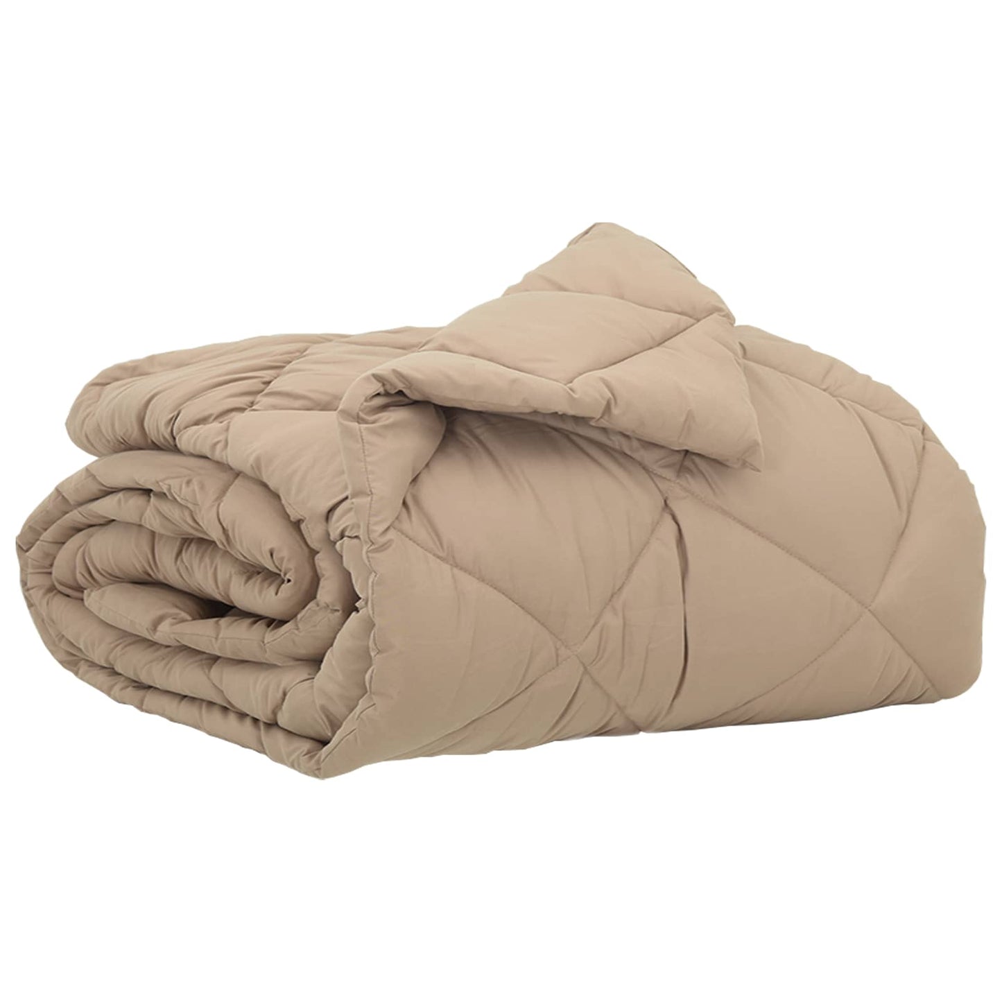 Vidaxl zomer dekbed taupe 200 x 140 cm microfiber