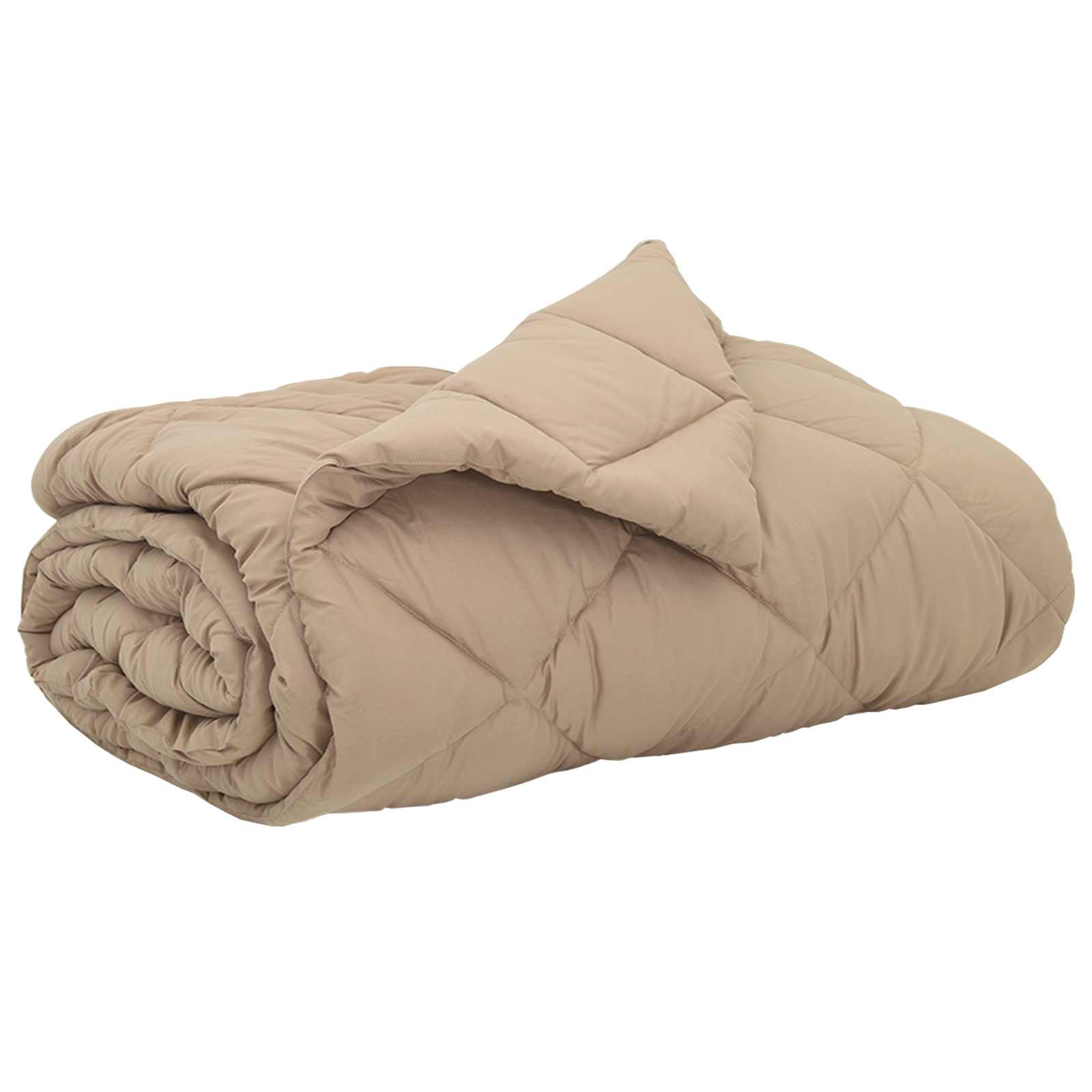 Vidaxl zomer dekbed taupe 240 x 200 cm microfiber