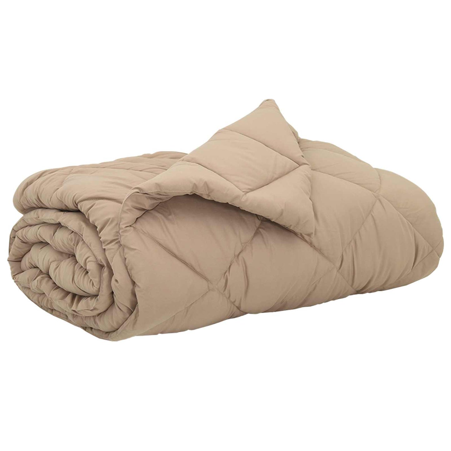 Vidaxl zomer dekbed taupe 220 x 200 cm microfiber