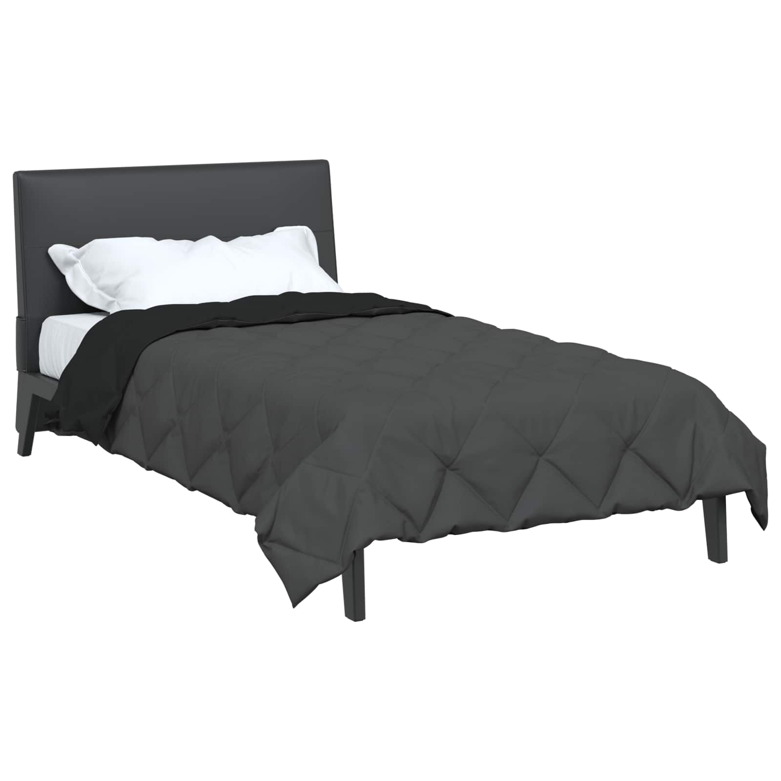 Piumino estivo Vidaxl nero e antracite 200 x 140 cm in microfibra