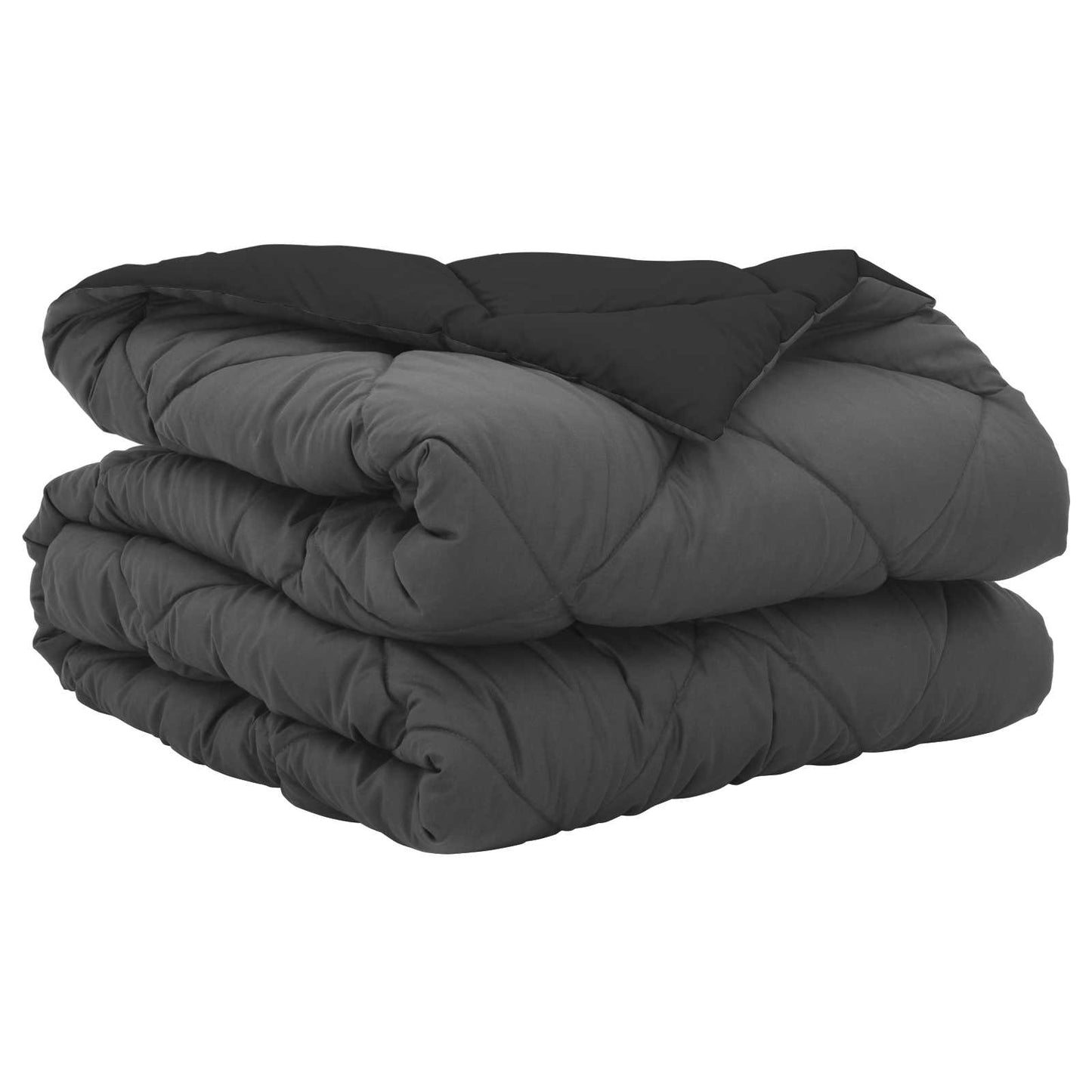 Vidaxl zomer dekbed zwart en anthraciet 220 x 140 cm microfiber