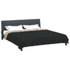 Vidaxl zomer dekbed zwart en taupe 240 x 260 cm microfiber