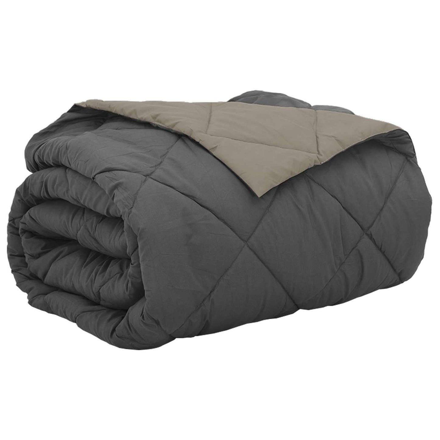 Vidaxl zomer dekbed lichtgrijs en antraciet 240 x 200 cm microfiber