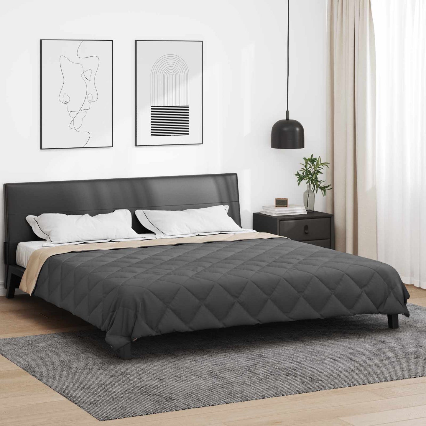 Vidaxx full year duvet anthracite and taupe 220 x 260 cm microfiber