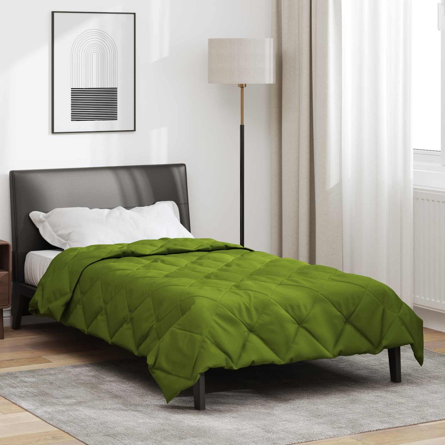 Vidaxx edredón para todo el año verde 200 x 135 cm microfibra