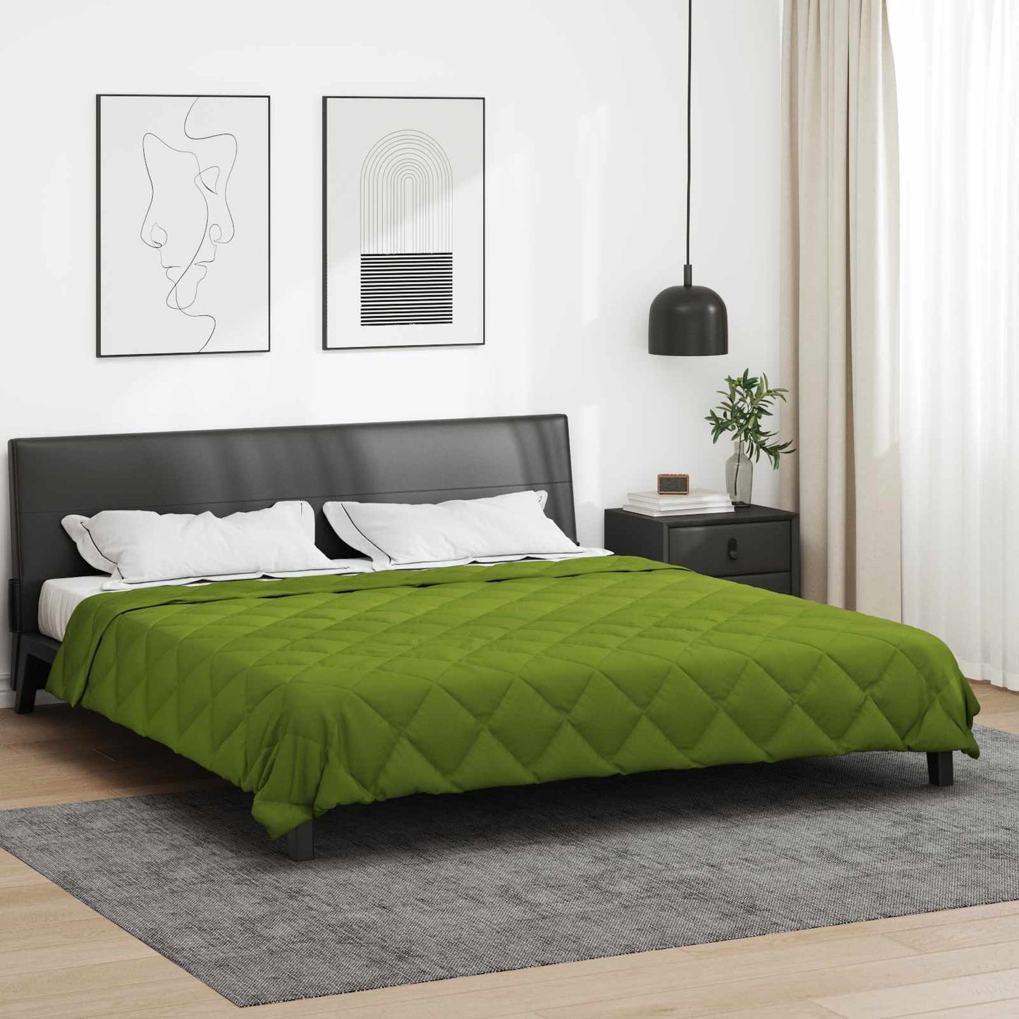Vidaxx edredón para todo el año verde 240 x 200 cm microfibra
