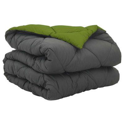 Vidaxl vol jaar dekbed groen en antraciet 200 x 135 cm microfiber