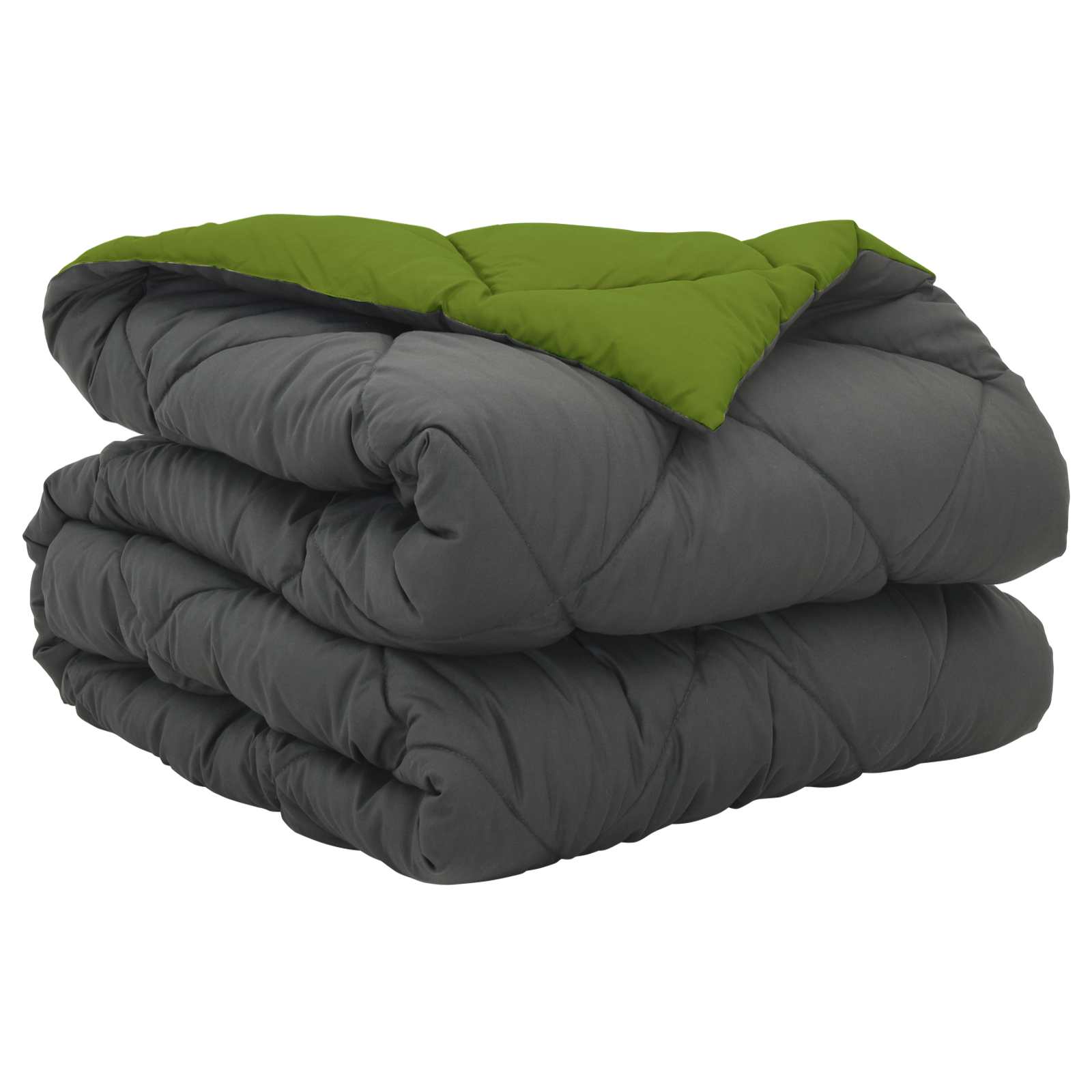 Vidaxl vol jaar dekbed groen en antraciet 200 x 135 cm microfiber