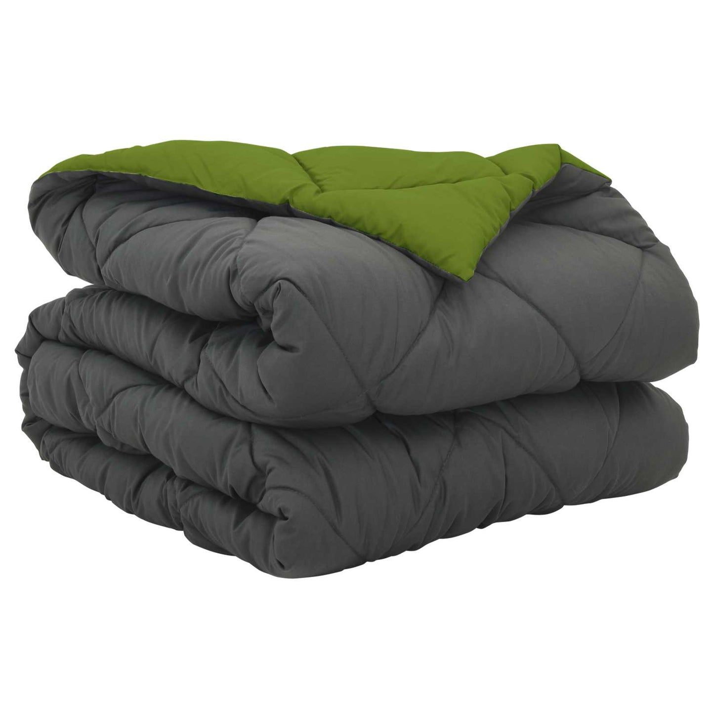Vidaxl vol jaar dekbed groen en antraciet 220 x 135 cm microfiber