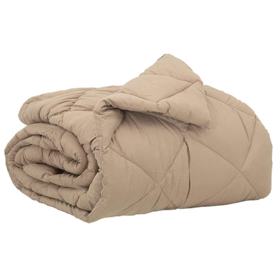 Vidaxl vol jaar dekbed taupe 220 x 135 cm microfiber