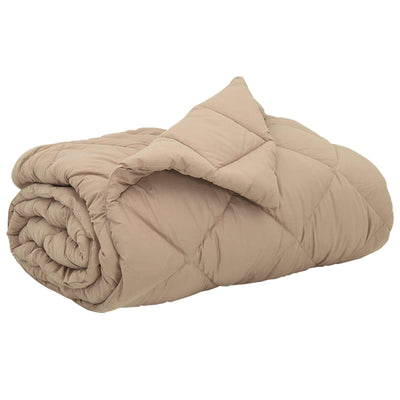 Vidaxl vol jaar dekbed taupe 220 x 200 cm microfiber