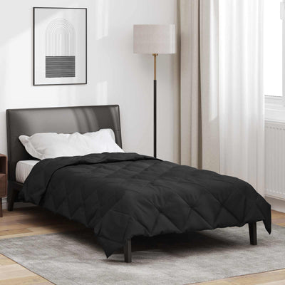 Vidaxl vol jaar dekbed zwart 200 x 155 cm microfiber