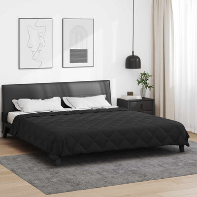 Vidaxl vol jaar dekbed zwart 240 x 260 cm microfiber