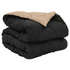 Vidaxl vol jaar dekbed zwart en taupe 200 x 135 cm microfiber