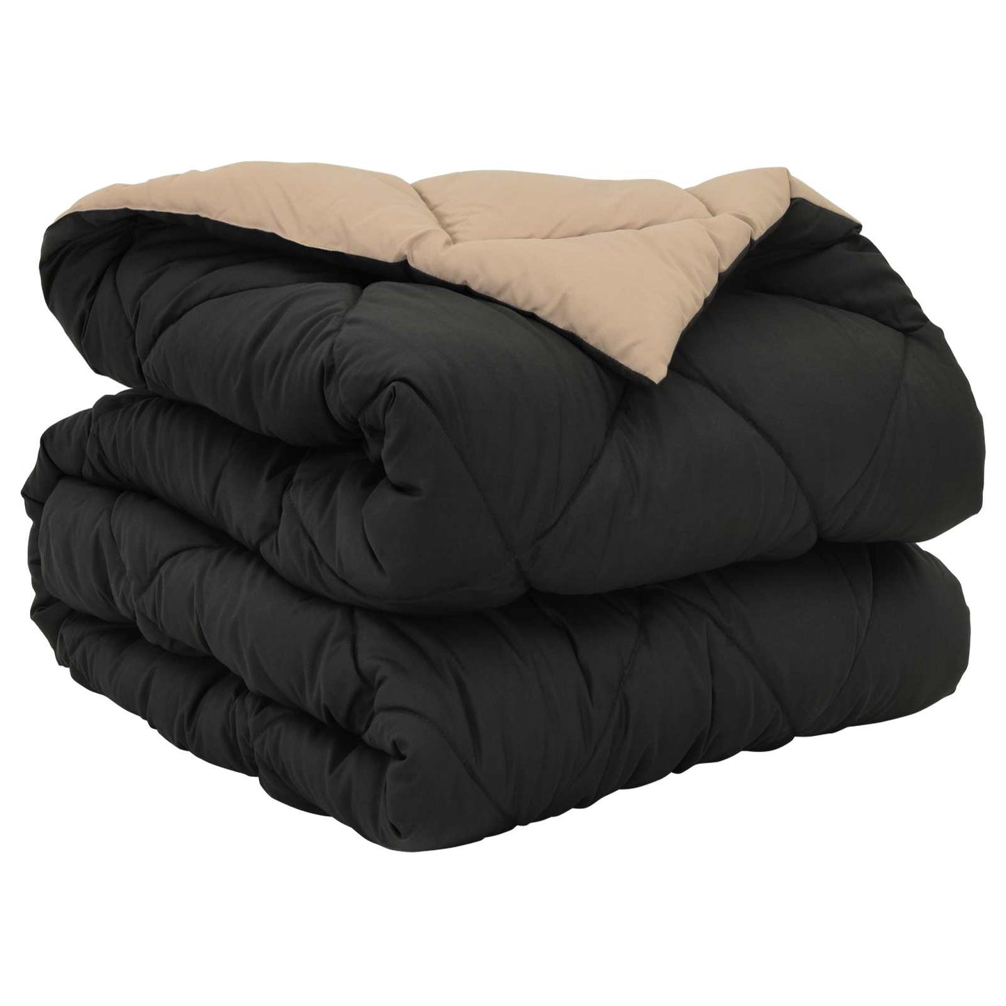 Piumino intero anno Vidaxx nero e tortora 200 x 140 cm in microfibra