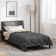 Vidaxl winter dekbed antraciet en taupe 220 x 155 cm microfiber