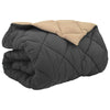 Piumino invernale Vidaxl antracite e tortora 220 x 260 cm microfibra