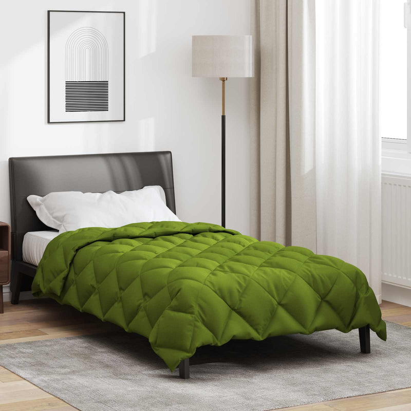 Vidaxl winter dekbed groen 200 x 135 cm microfiber