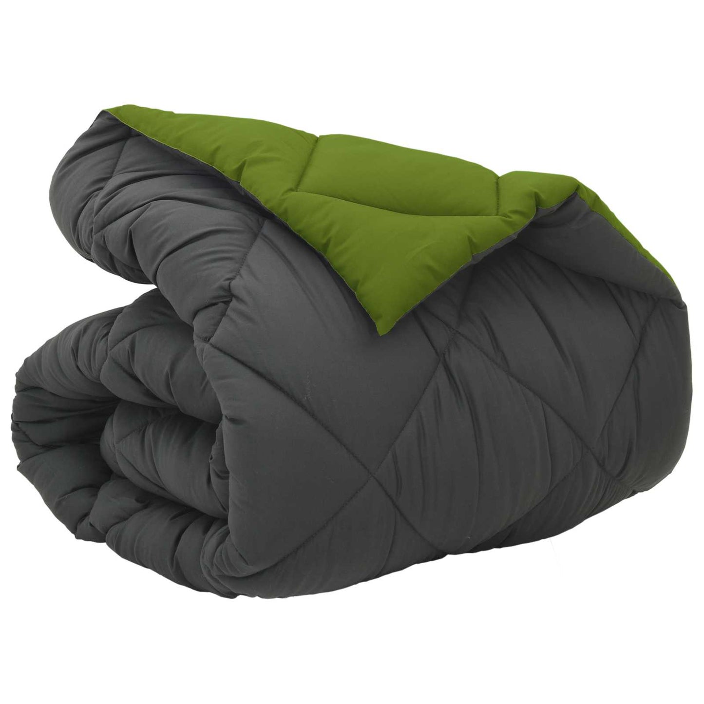 Vidaxl winter dekbed groen en antraciet 220 x 135 cm microfiber