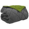 Vidaxl winter dekbed groen en antraciet 220 x 260 cm microfiber