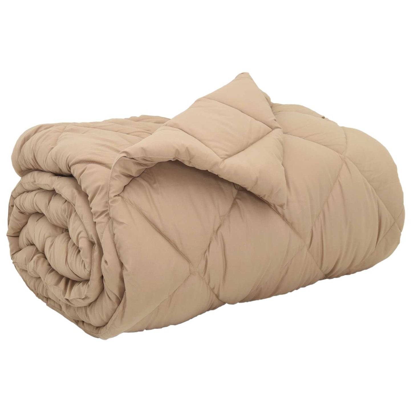 Vidaxl winter dekbed taupe 200 x 135 cm microfiber