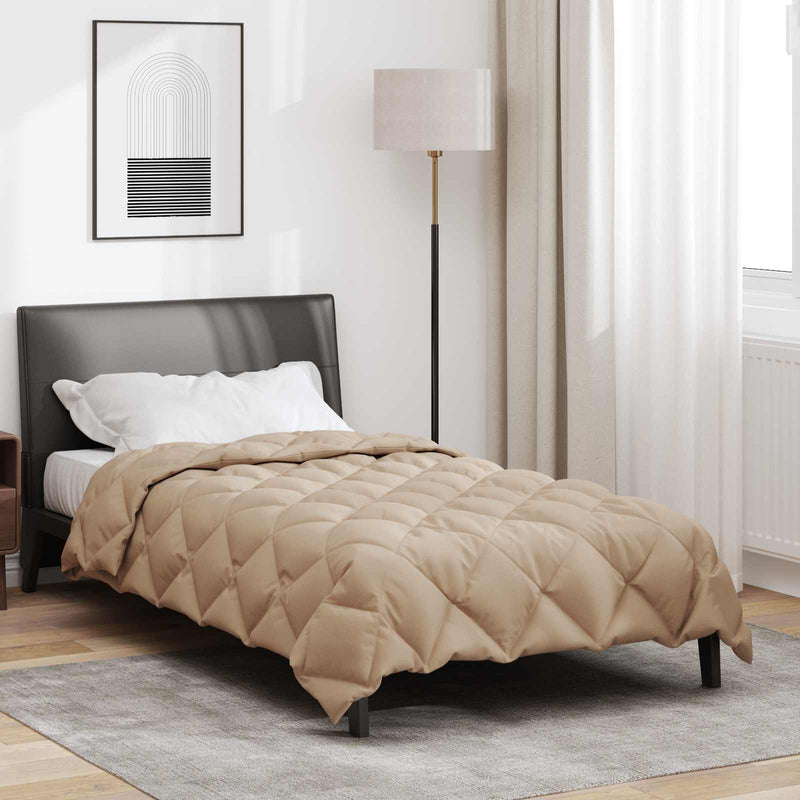 Vidaxl edredón de invierno gris topo 200 x 155 cm microfibra