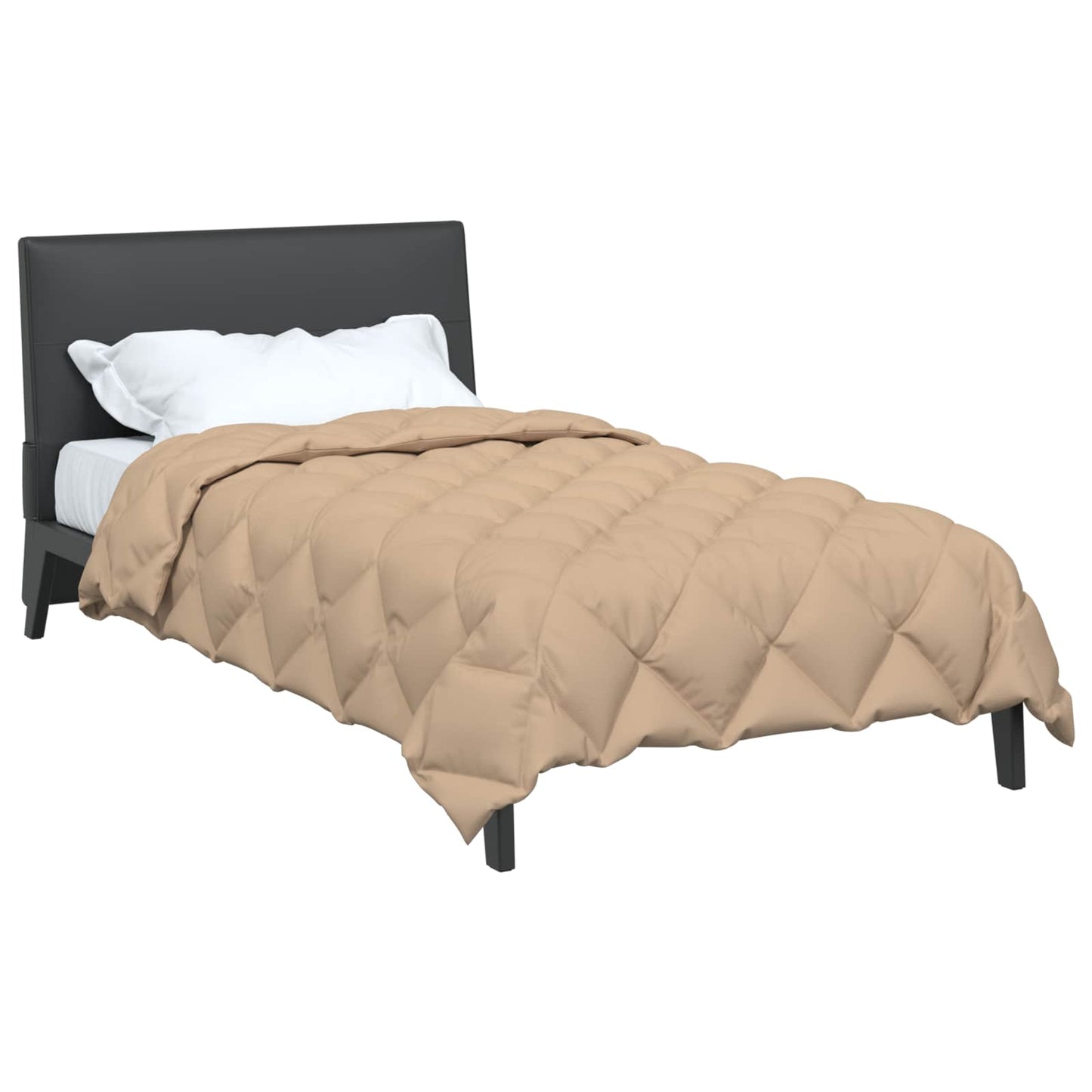 Vidaxl winter dekbed taupe 200 x 155 cm microfiber