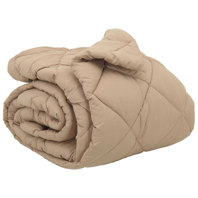 Vidaxl edredón de invierno gris topo 240 x 260 cm microfibra