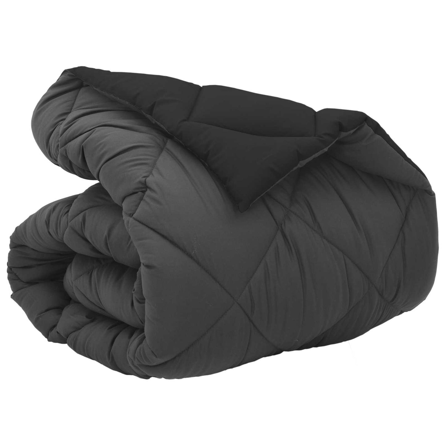 Vidaxl winter dekbed zwart en anthraciet 220 x 140 cm microfiber
