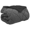 Piumino invernale Vidaxl nero e antracite 220 x 200 cm in microfibra